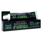 creme dental boni natural branqueador menta e carvão vegetal 90g