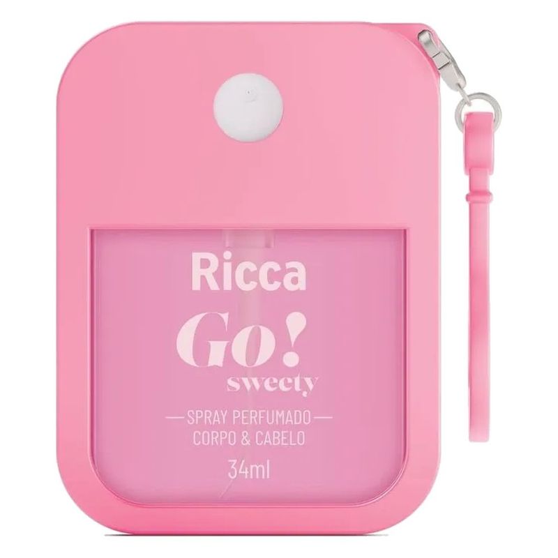 spray perfumado colônia ricca go! sweet corpo e cabelo 34ml
