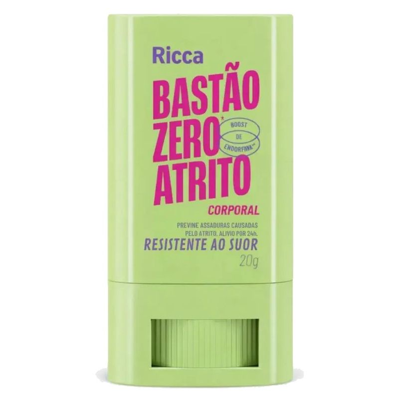 bastão zero atrito ricca corporal resistente ao suor 20g