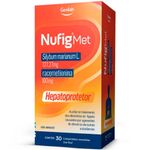 nufig met racemetionina 127,27mg + silybum 100mg 30 comprimidos revestidos geolab