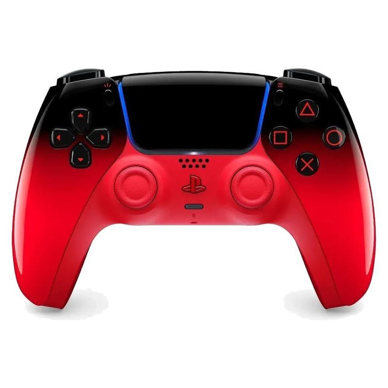 controle sony ps5 sem fio technored vermelho e preto as-bi