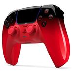 controle sony ps5 sem fio technored vermelho e preto as-bi