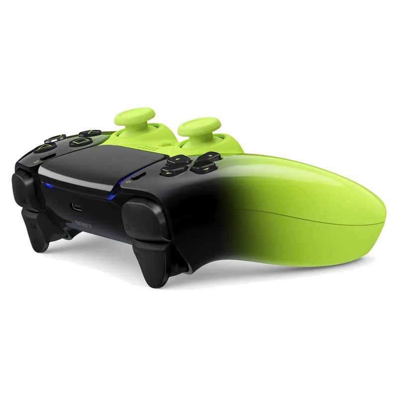 controle sony ps5 sem fio remix green preto e verde as-bi