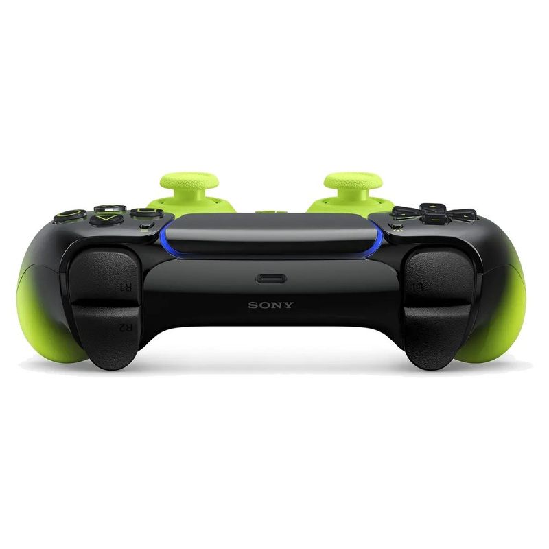 controle sony ps5 sem fio remix green preto e verde as-bi