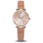 relógio feminino aikurio couro rosa e dourado akr0001 a-mbi