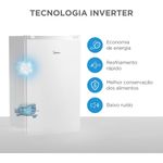 frigobar midea inverter 124 litros bivolt branco mdrd181fgd013