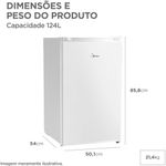 frigobar midea inverter 124 litros bivolt branco mdrd181fgd013