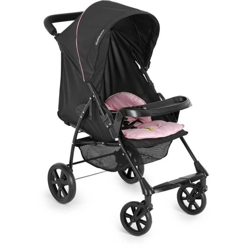 carrinho de bebê galzerano romano g22 preto rosa