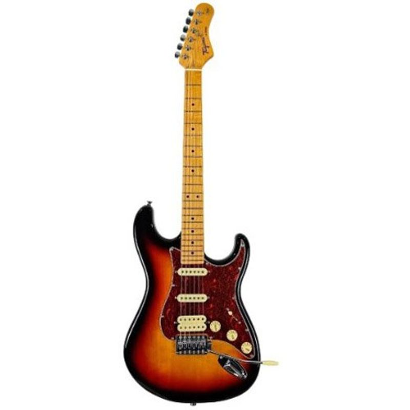 guitarra tagima strato 3s escala clara escudo tt cor marrom tg-540 sb