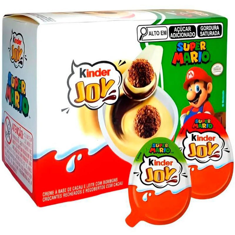 chocolate kinder joy surpresa super mário ediçao limitada 2 unidades de 20g cada