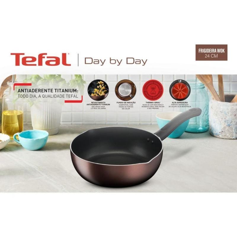 frigideira wok tefal day by day 24cm