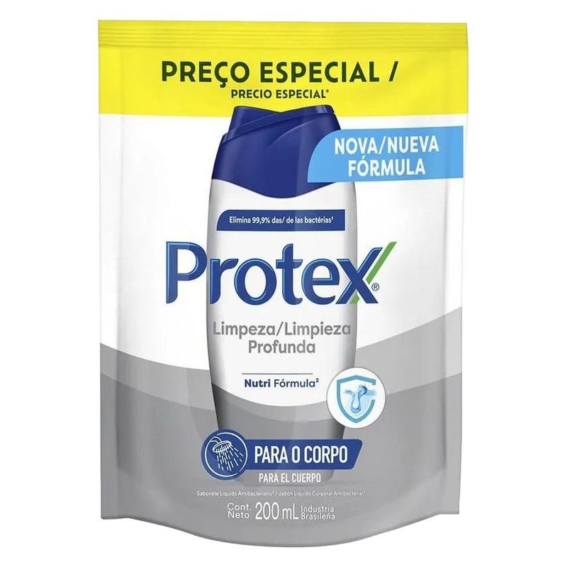 sabonete líquido protex limpeza profunda 200ml refil