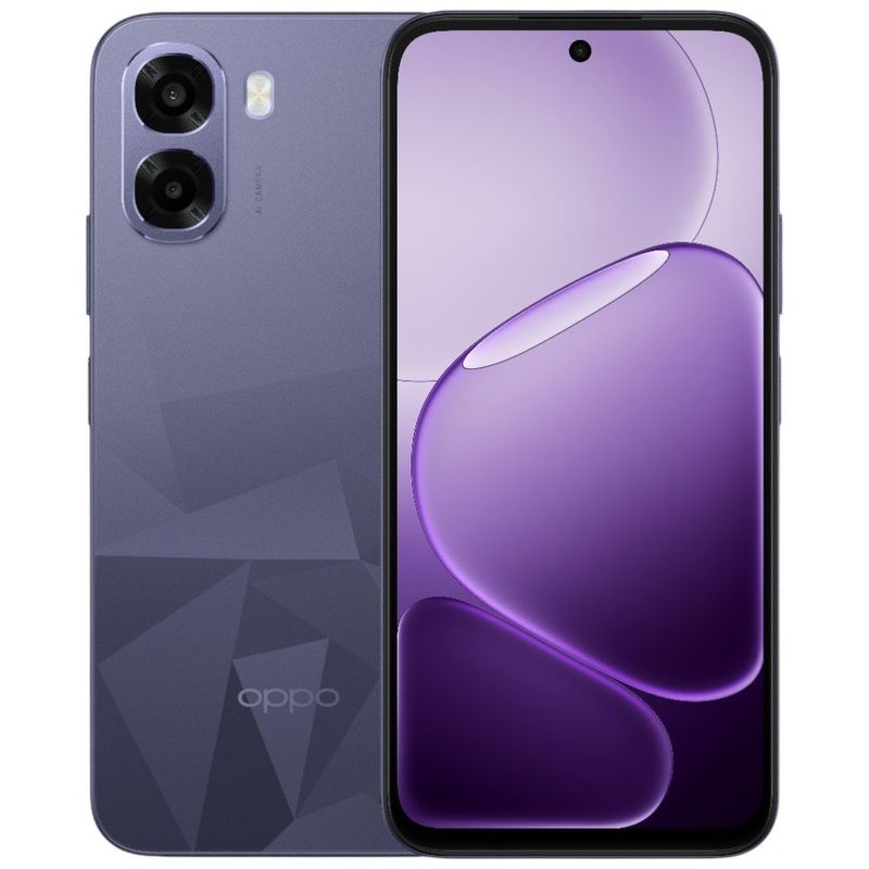 smartphone oppo a6k violeta 256gb tela 6.75" câmera 50mp 4gb ram