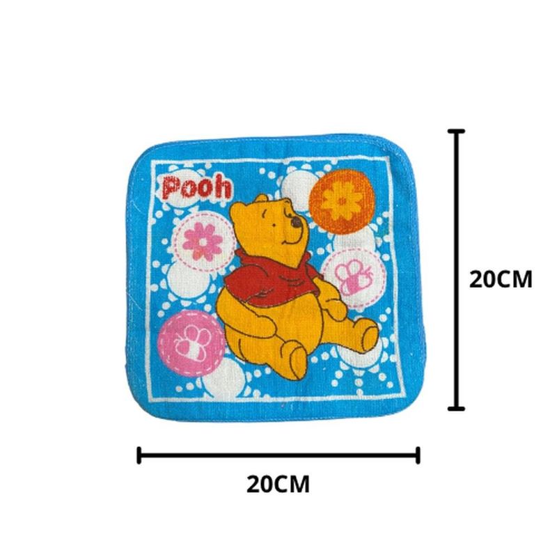 kit toalhas infantis besttrust 20x20cm ursinho pooh 12 peças (mp)
