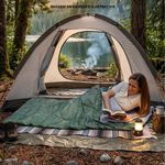 saco de dormir impermeável tm 180x75cm verde escuro (mp)
