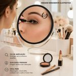 espelho redondo zoom 12x glamour girls com ventosa preto (mp)
