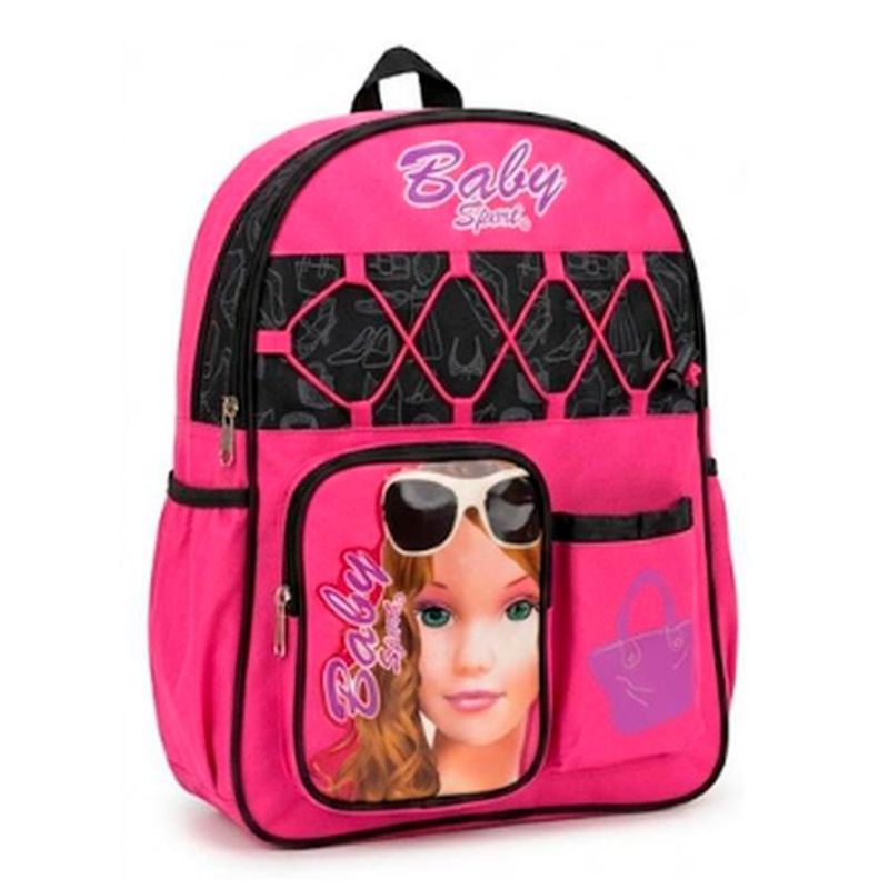 mochila tm baby sport 30x20cm pink dress (mp)