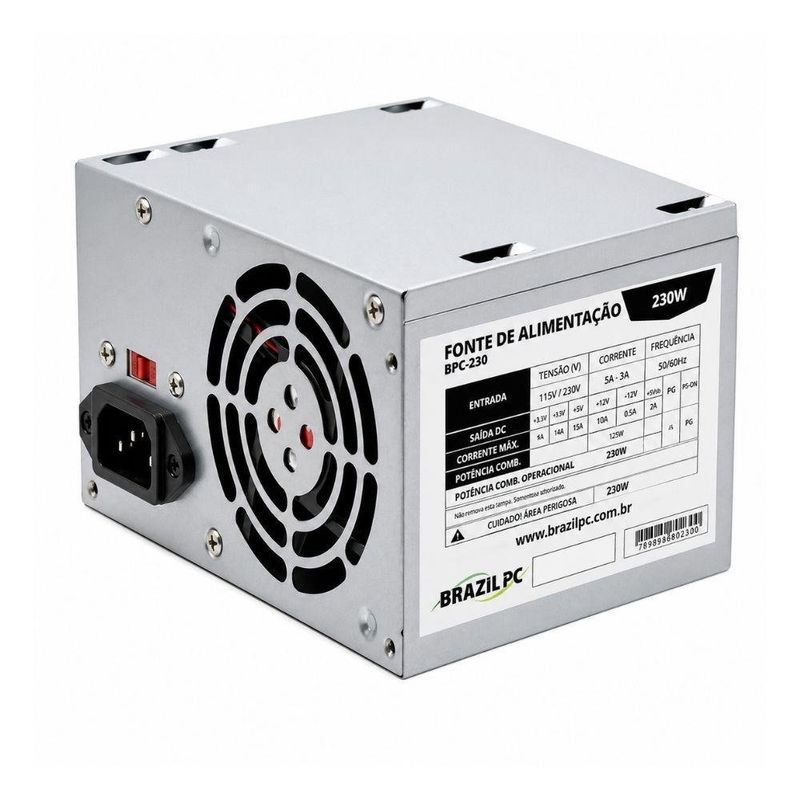 fonte de alimentação brazil pc 230w bcp-230 (mp)