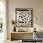 quadro color lines tm 94x94cm madeira e vidro (mp)