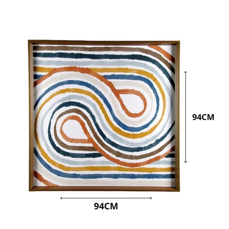 quadro color lines tm 94x94cm madeira e vidro (mp)