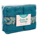 jogo de toalha 4 peças appel silvestre azul star (mp)