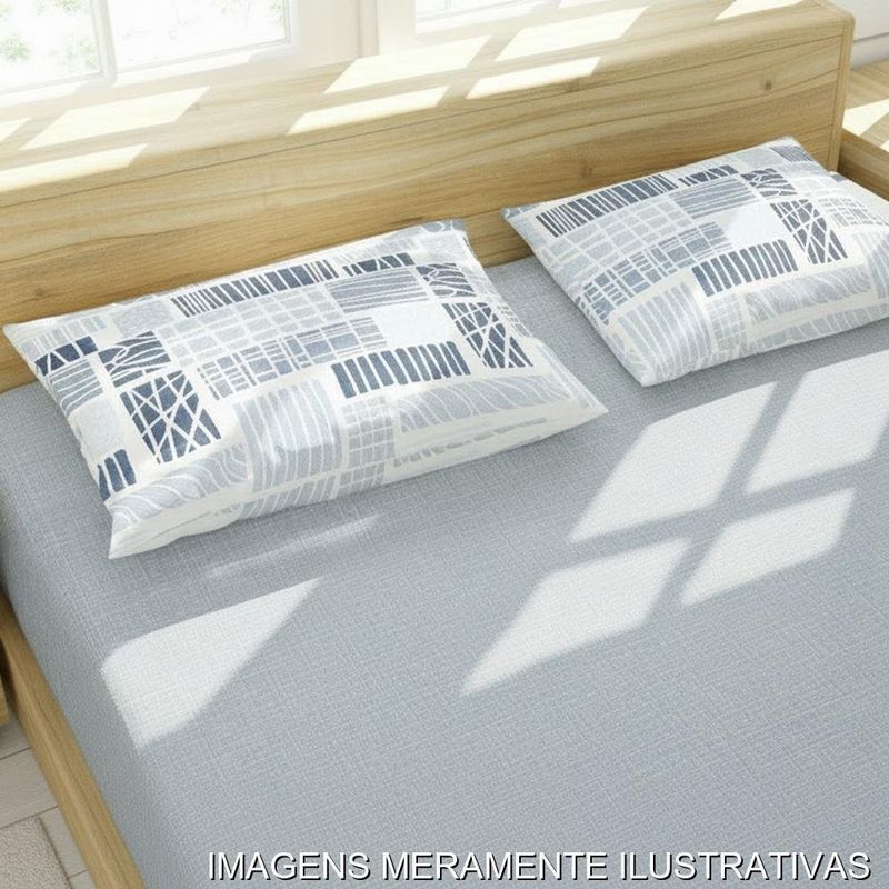 jogo de cama 3 peças casal rozac aconchego fit 10 (mp)