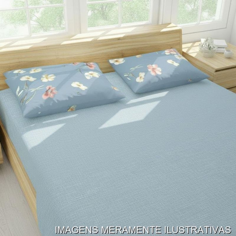 jogo de cama 3 peças casal rozac aconchego fit 11 (mp)
