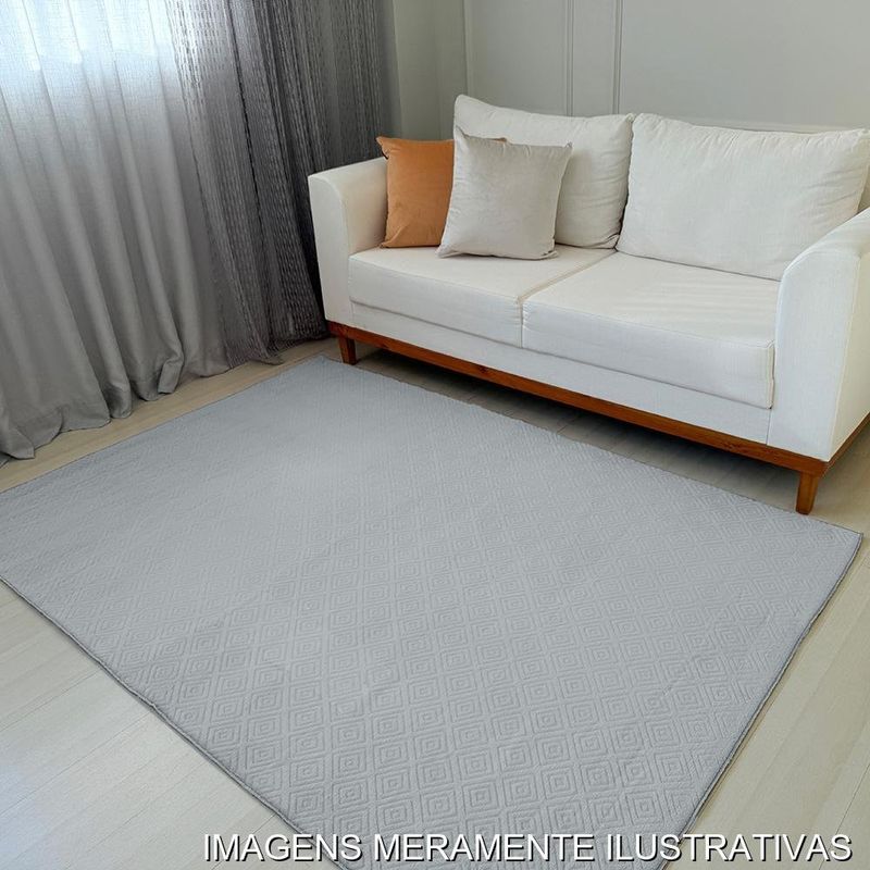 tapete bella&co flannel 140x200cm elegance romariz cinza (mp)