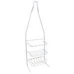 organizador de metal para banheiro kennedy home 46x15cm branco (mp)