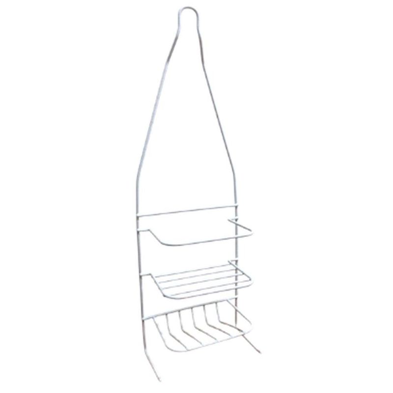 organizador de metal para banheiro kennedy home 46x15cm branco (mp)