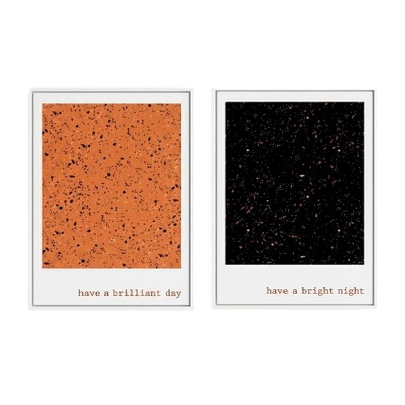 conjunto com 2 quadros em canvas mart 40x60cm noite e dia (mp)