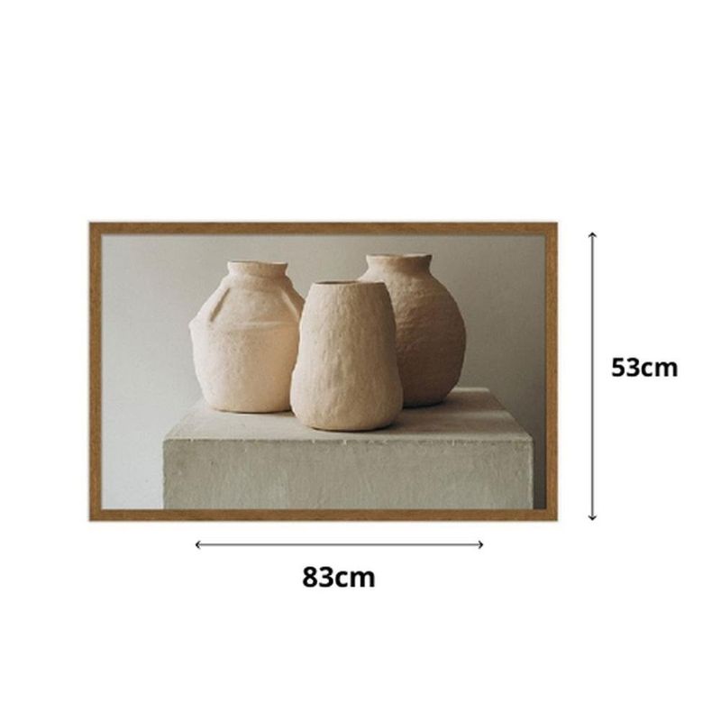 quadro vasos tm 83x53cm madeira e vidro (mp)