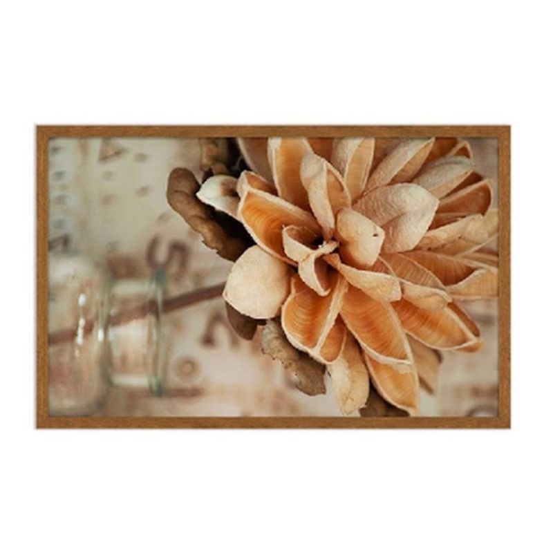quadro flor outonal tm 83x53cm madeira e vidro (mp)