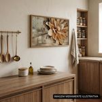 quadro flor outonal tm 83x53cm madeira e vidro (mp)