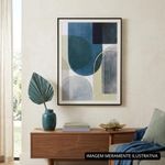 quadro pastel blue tm 50x68cm metal e vidro (mp)