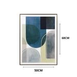 quadro pastel blue tm 50x68cm metal e vidro (mp)