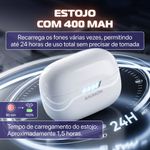 fone de ouvido baumon sound x bluetooth e cancelamento de ruídos ativo bateria de até 6 horas proteção ipx5 branco