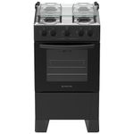 fogão 4 bocas atlas milão mesa inox preto bivolt 300002132