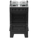 fogão 4 bocas atlas milão mesa inox preto bivolt 300002132