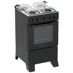 fogão 4 bocas atlas milão mesa inox preto bivolt 300002132