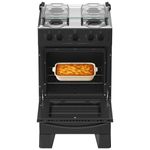 fogão 4 bocas atlas milão mesa inox preto bivolt 300002132
