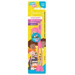 escova dental infantil powerdent mundo bita 2-5 anos macia 1 unidade cores sortidas