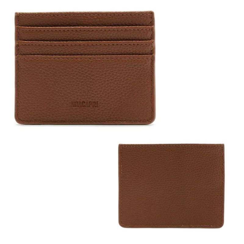 kit bolsa média tiracolo e porta cartão anacapri marrom (mp)