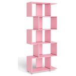 estante movelbento regular 184x78,5x31 mdp imp rosa esm-209