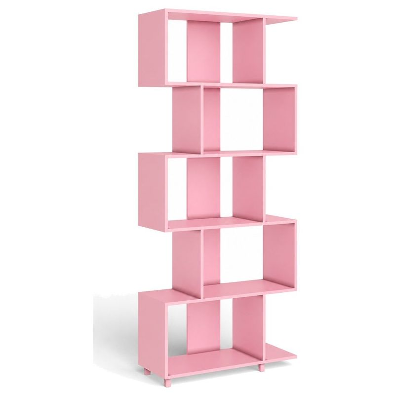 estante movelbento regular 184x78,5x31 mdp imp rosa esm-209