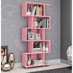 estante movelbento regular 184x78,5x31 mdp imp rosa esm-209
