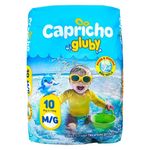 fralda infantil capricho gluby praia e piscina m/g 5kg a 13kg 10 unidades