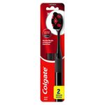 escova dental colgate luminous white carvão 2 unidades
