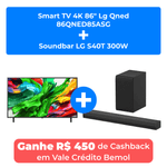 smart tv 4k 86" lg qned 86qned85asg + soundbar lg s40t 300w