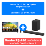 smart tv lg 86" 4k qned 86qned73asa + soundbar lg s40t 300w
